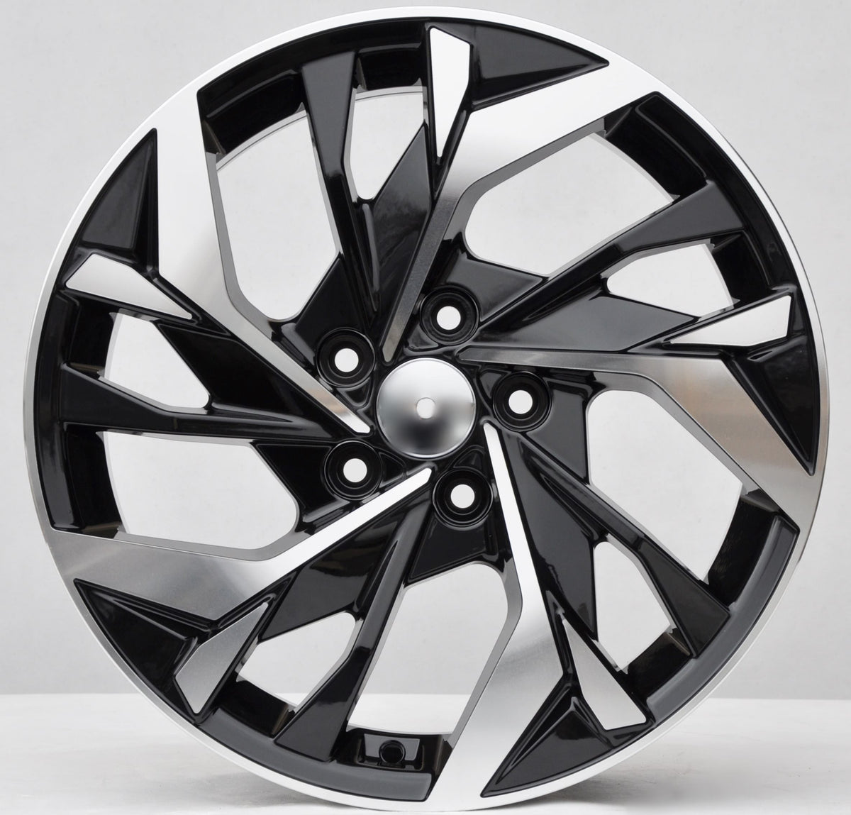 PDW 1953 Alufælge 17" 6,5J 5x114.3 ET48 – Poleret/sort (sæt á 4)