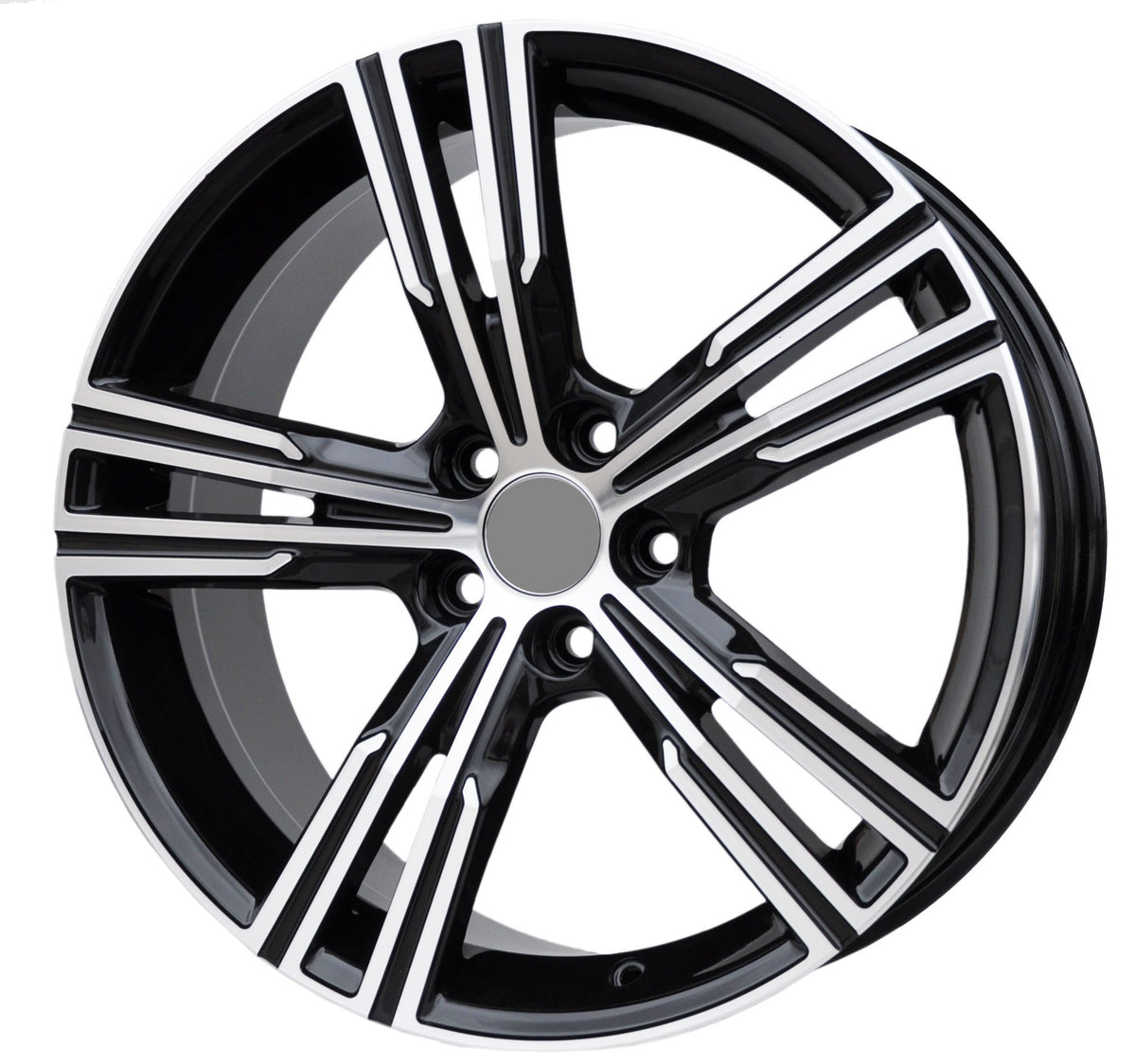 PDW 184 Alufælge 18" 8J 5x108 ET42 – Poleret/sort (sæt á 4)
