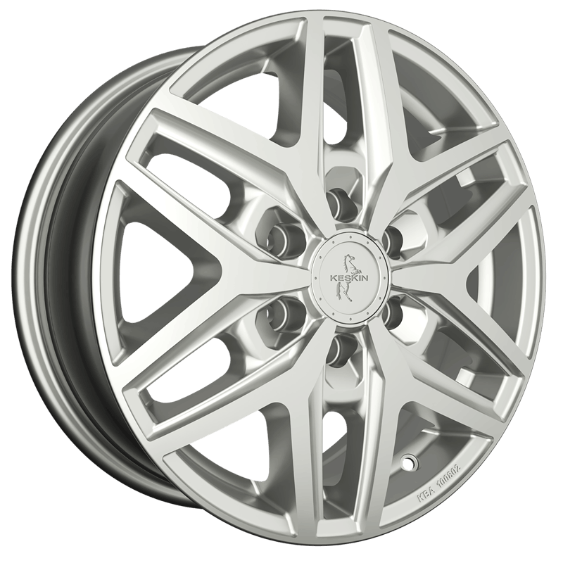 Keskin KT C1-6L Alufælge 16" 6x120 ET49 – SILVER PAINTED (sæt á 4)