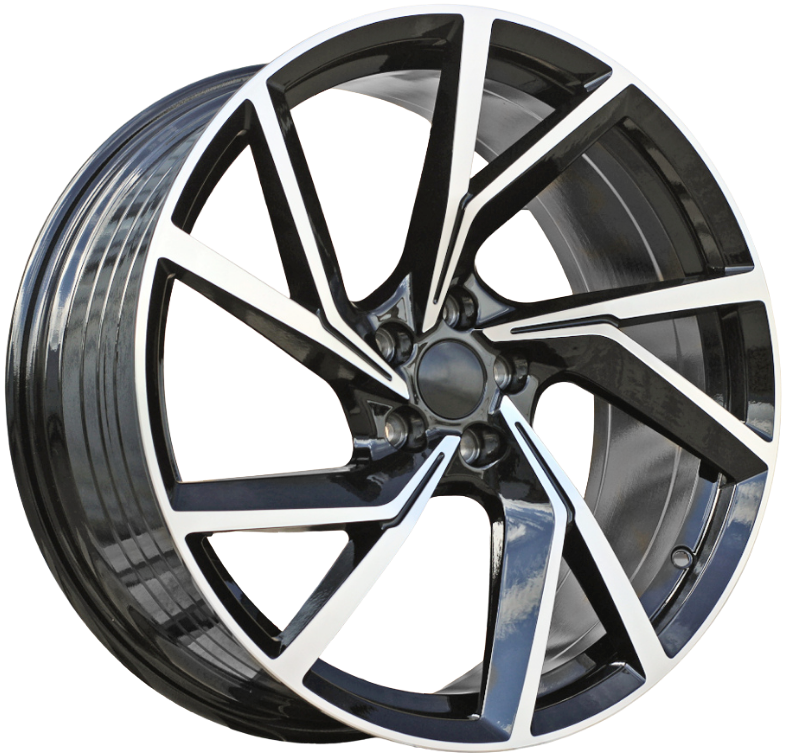 PDW 5709 Alufælge 20" 5x108 ET40 – Poleret/sort (sæt á 4)
