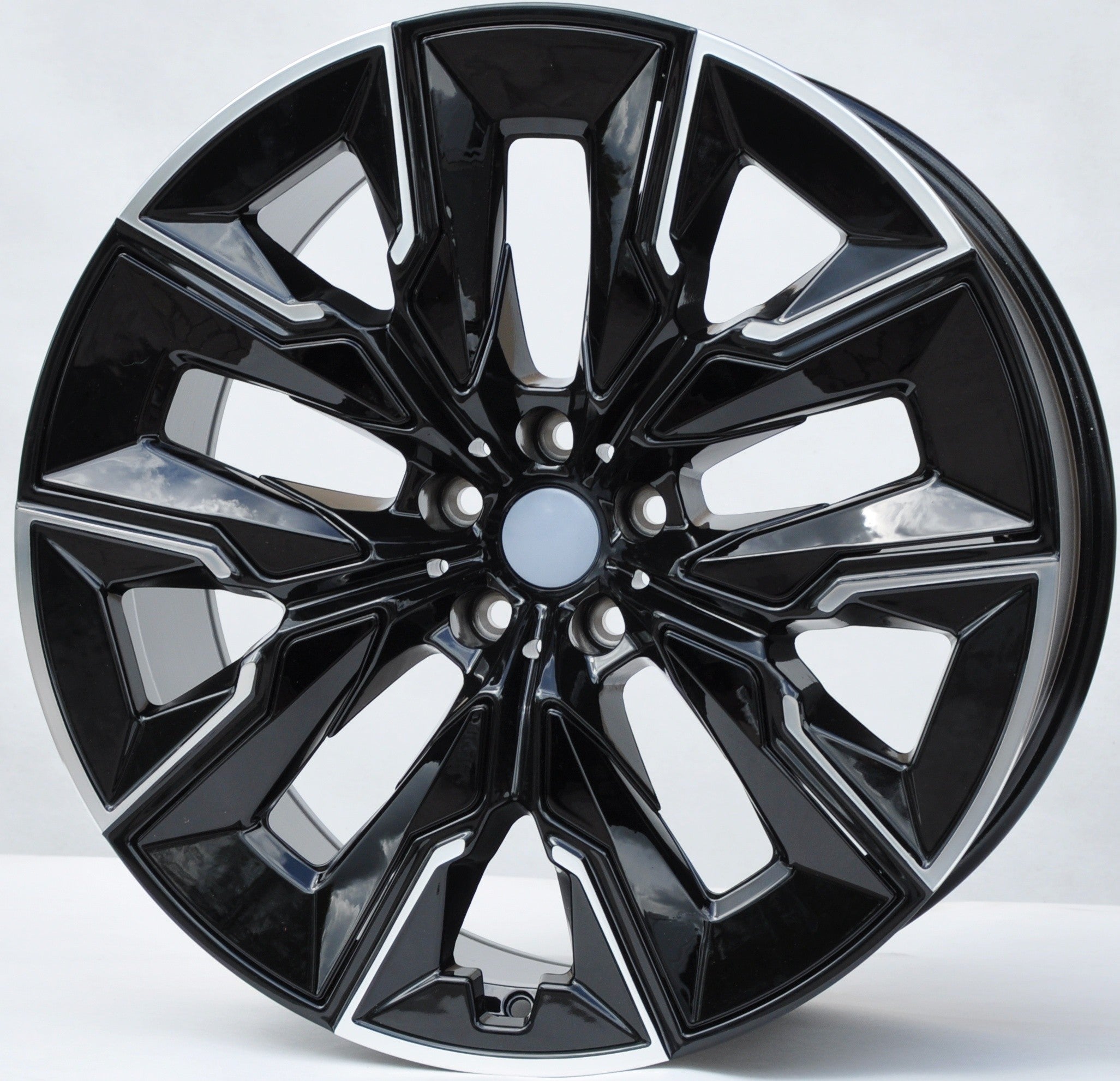 PDW 3447 Alufælge 21" 5x112 ET24 – Poleret/sort (sæt á 4)