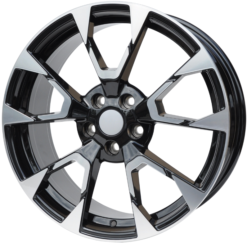 PDW 3639/5776 Alufælge 18" 5x108 ET50 – Poleret/sort (sæt á 4)