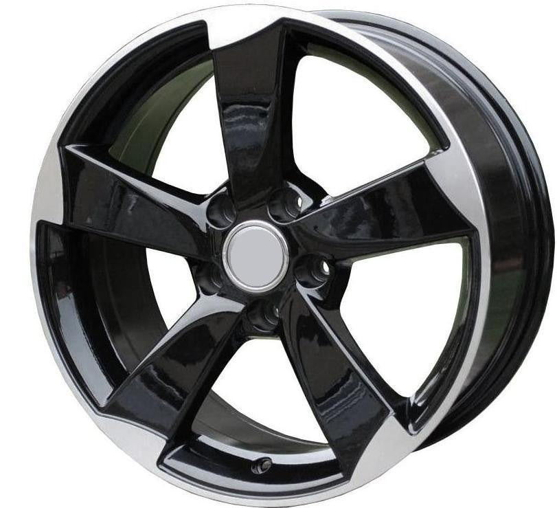 PDW 217 Alufælge 17" 5x112 ET35 – Poleret/sort (sæt á 4)