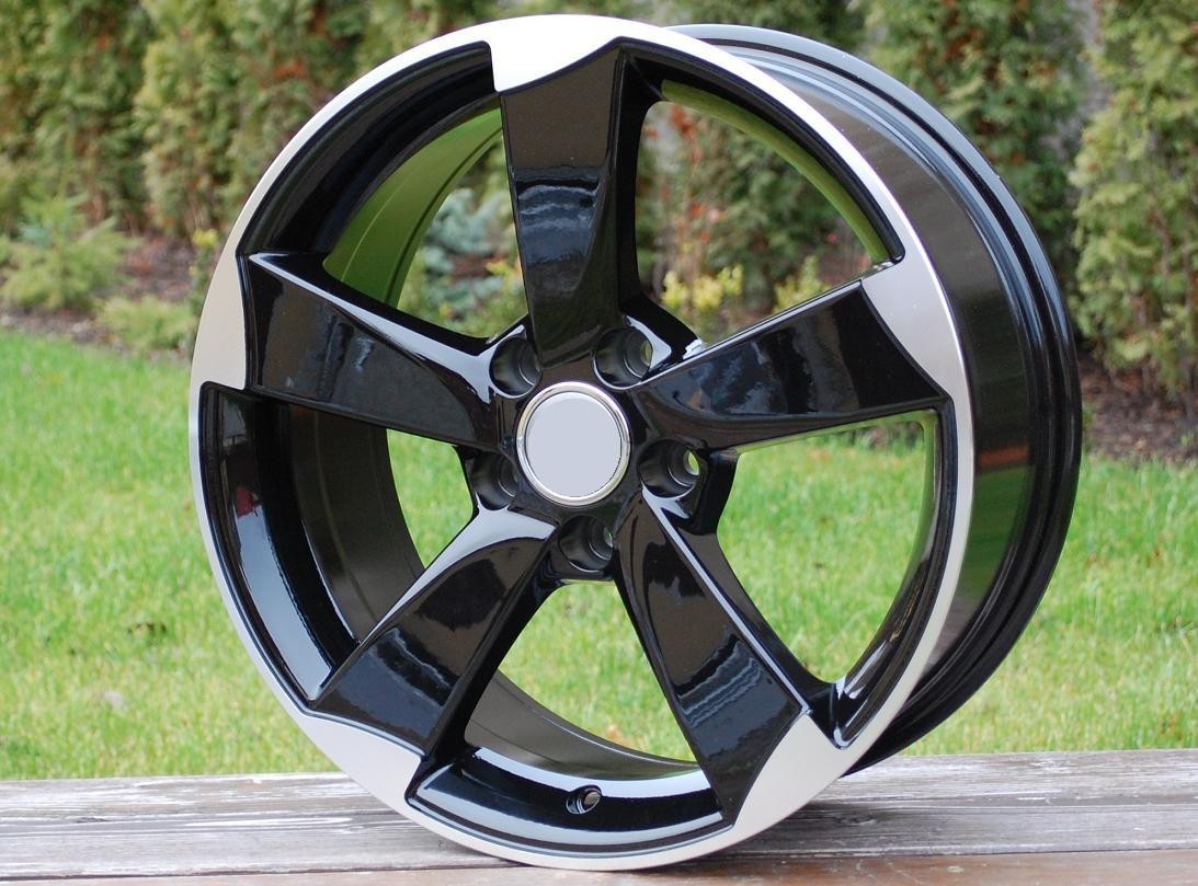 PDW 217 Alufælge 17" 5x112 ET35 – Poleret/sort (sæt á 4)