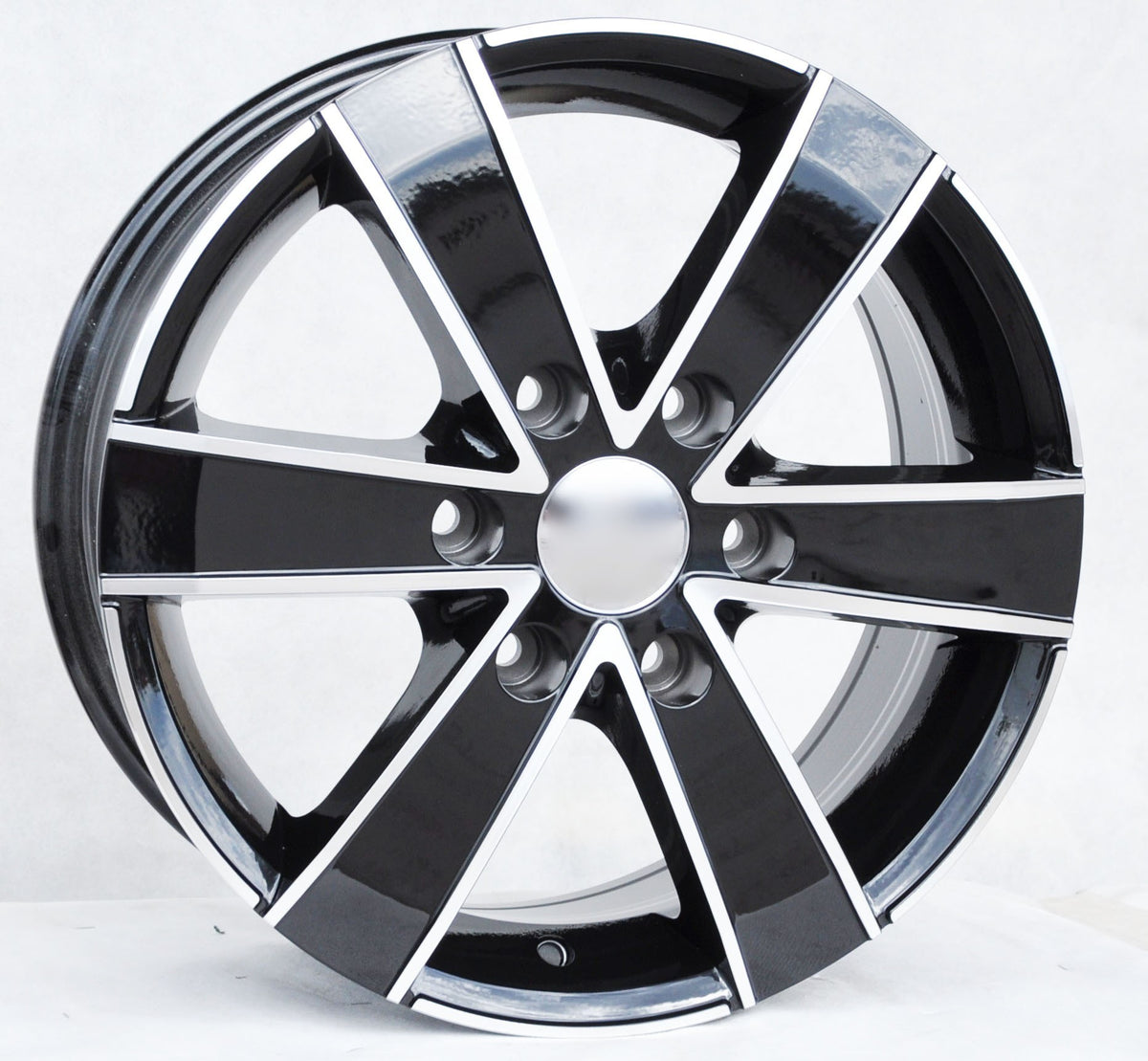 PDW 474 Alufælge 17" 7J 6x120 ET50 – Poleret/sort (sæt á 4)