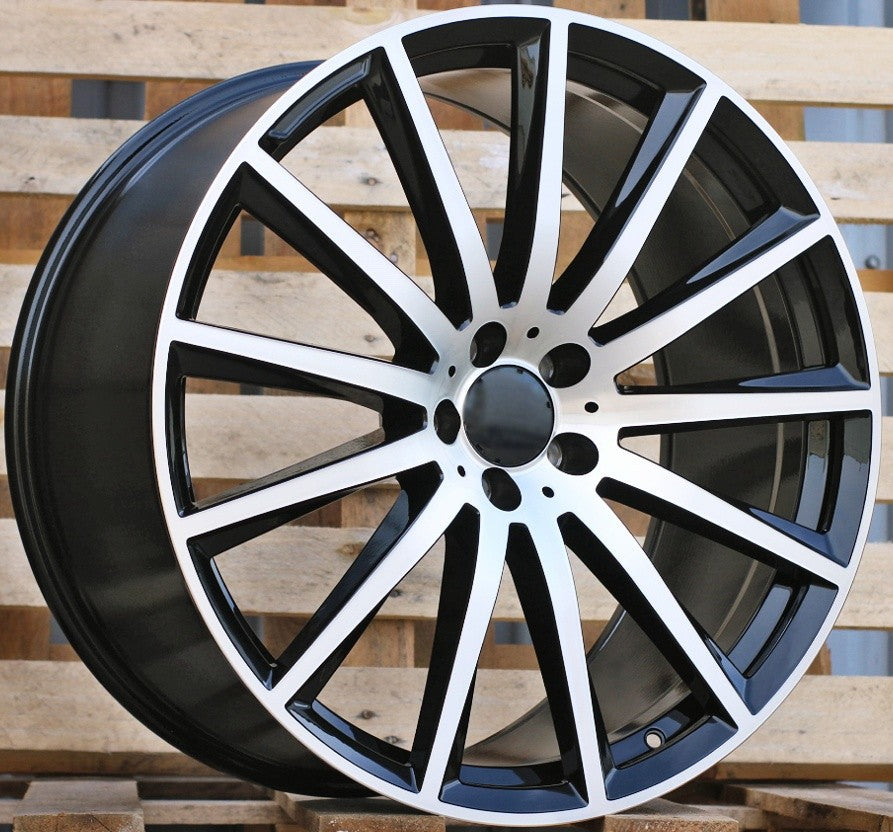 PDW H3524F Alufælge 22" 9,5/11,5J 5x112 ET45 – Poleret/sort (sæt á 4)