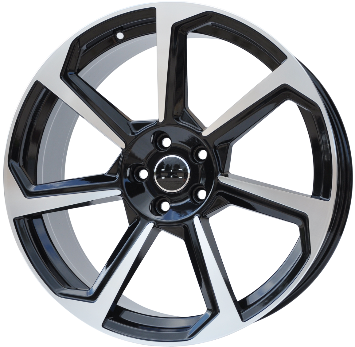 PDW 5213 (YF7070) Alufælge 19" 5x112 ET38 – Poleret/sort (sæt á 4)