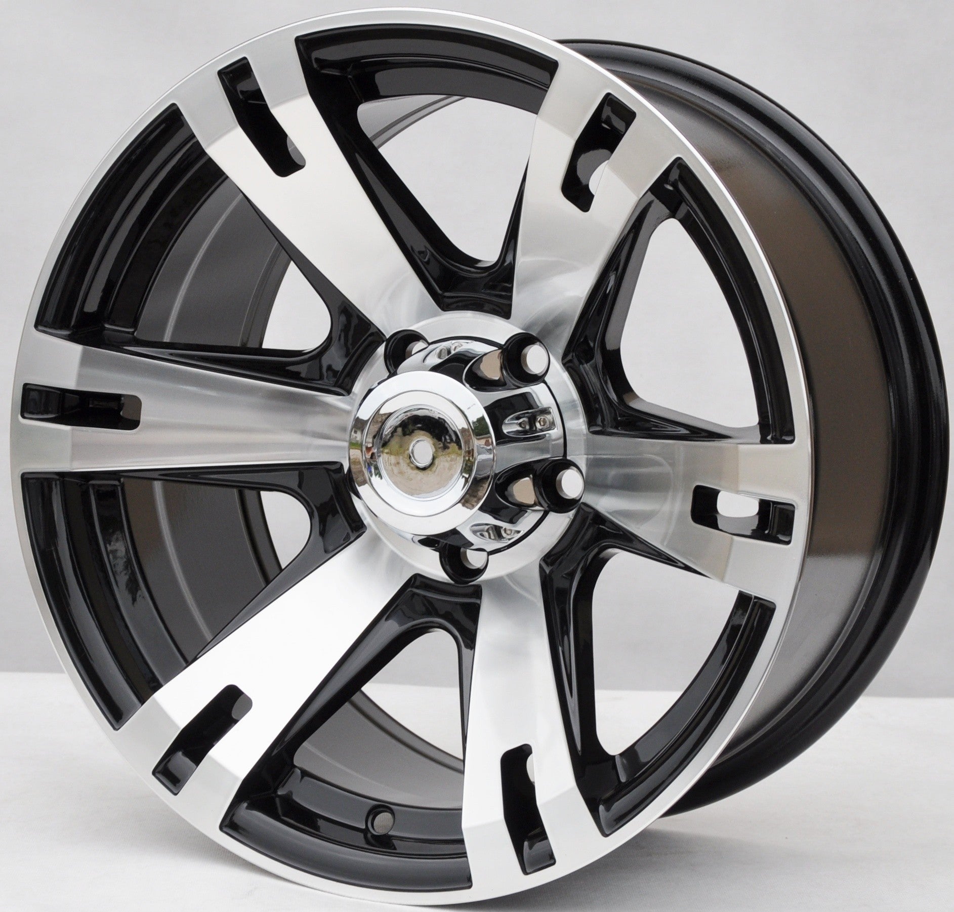 PDW 311 Alufælge 16" 5x114.3 ET-10 – Poleret/sort (sæt á 4)