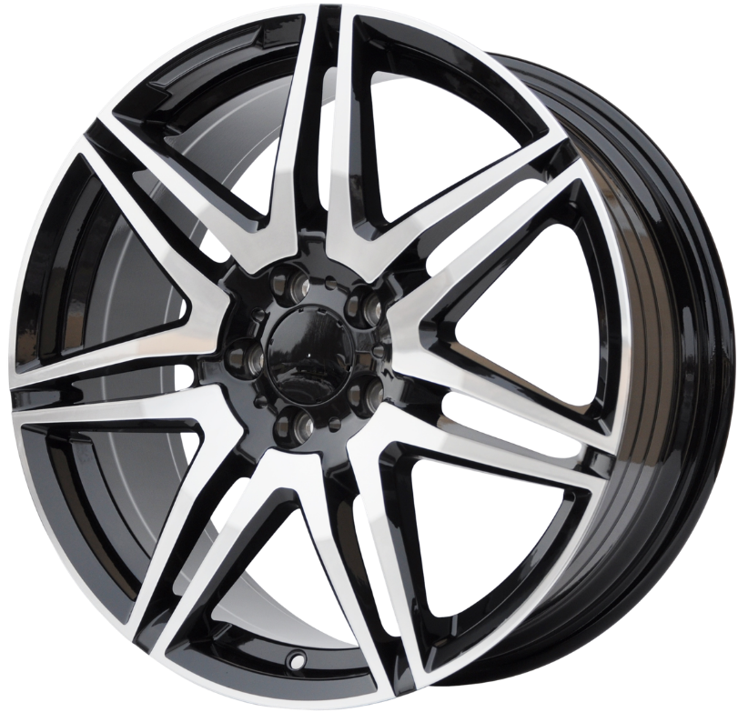 PDW 7075 Alufælge 18" 5x112 ET52 – Poleret/sort (sæt á 4)