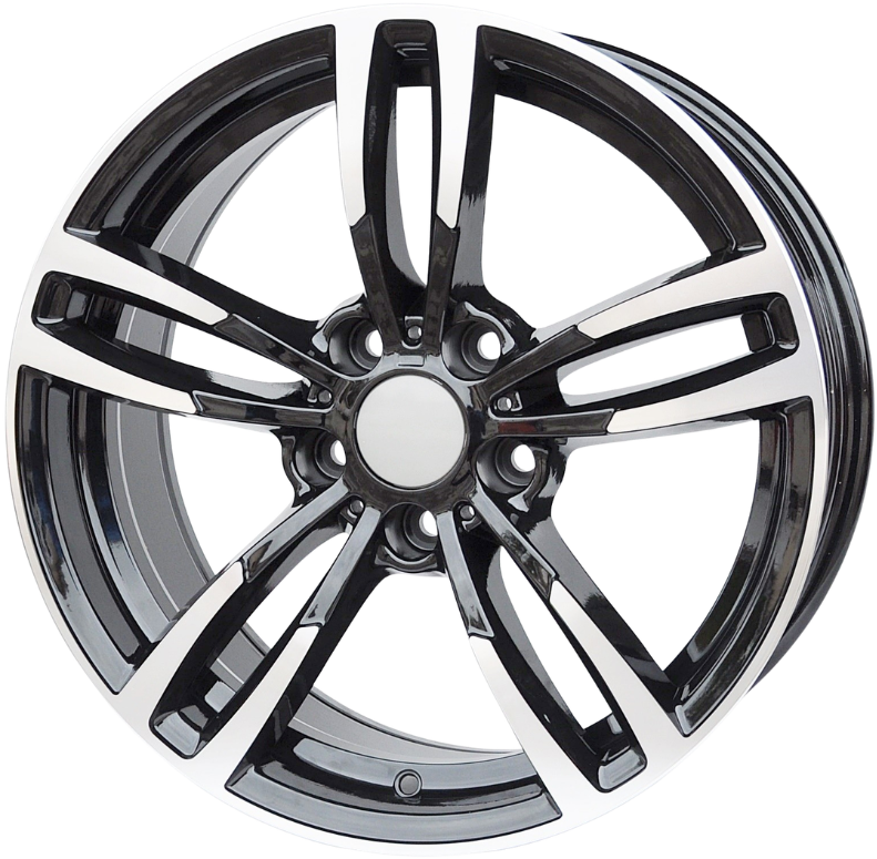 PDW 855 Alufælge 18" 8/9J 5x120 ET40 – Poleret/sort (sæt á 4)