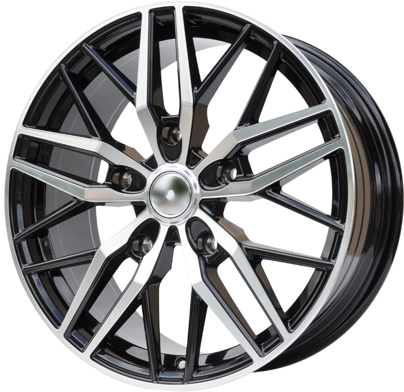 PDW 5230 Alufælge 18" 8J 5x120 ET50 – Poleret/sort (sæt á 4)