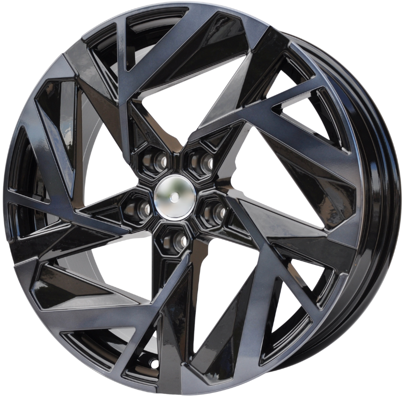 PDW 3640/1379 Alufælge 18" 7J 5x114.3 ET35 – Sort/mørktonet front (sæt á 4)