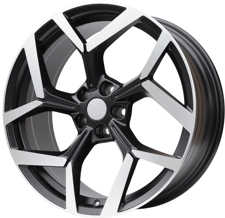 PDW 5729 Alufælge 18" 8J 5x108 ET47.5 – Poleret/sort halvmat (sæt á 4)