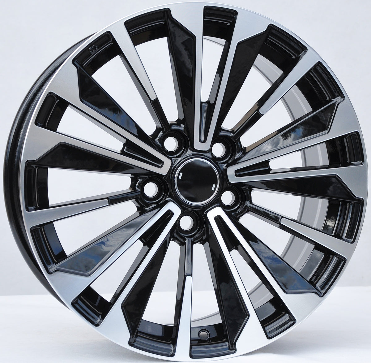 PDW 374 Alufælge 17" 7,5J 5x114.3 ET40 – Poleret/sort (sæt á 4)