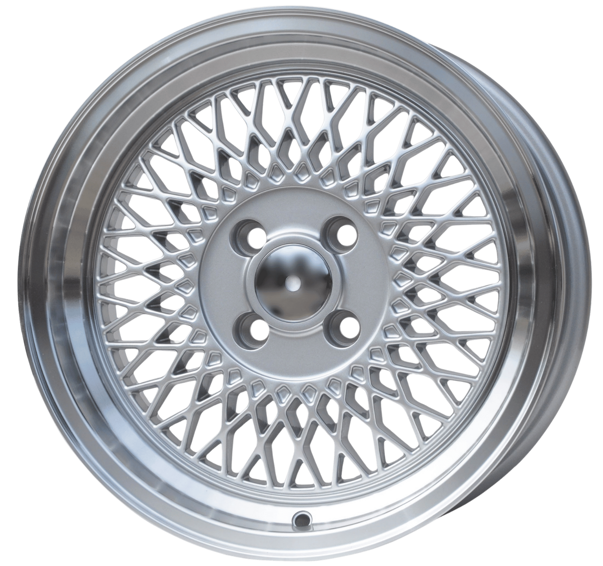 PDW 483 Alufælge 15" 8J 4x100 ET20 – Poleret/sølv (sæt á 4)
