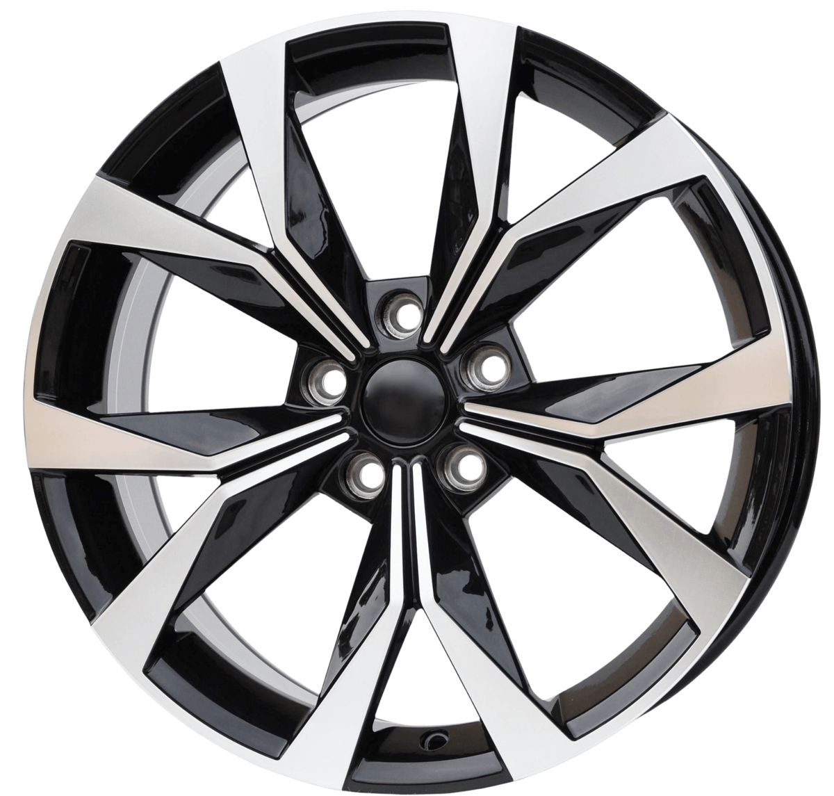 PDW 5627 Alufælge 17" 7,5J 5x114.3 ET40 – Poleret/sort (sæt á 4)