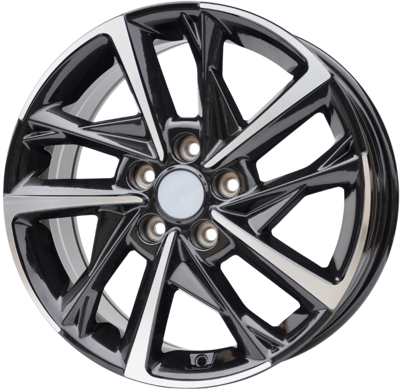 PDW 3535 Alufælge 17" 7J 5x114.3 ET51 – Poleret/sort (sæt á 4)