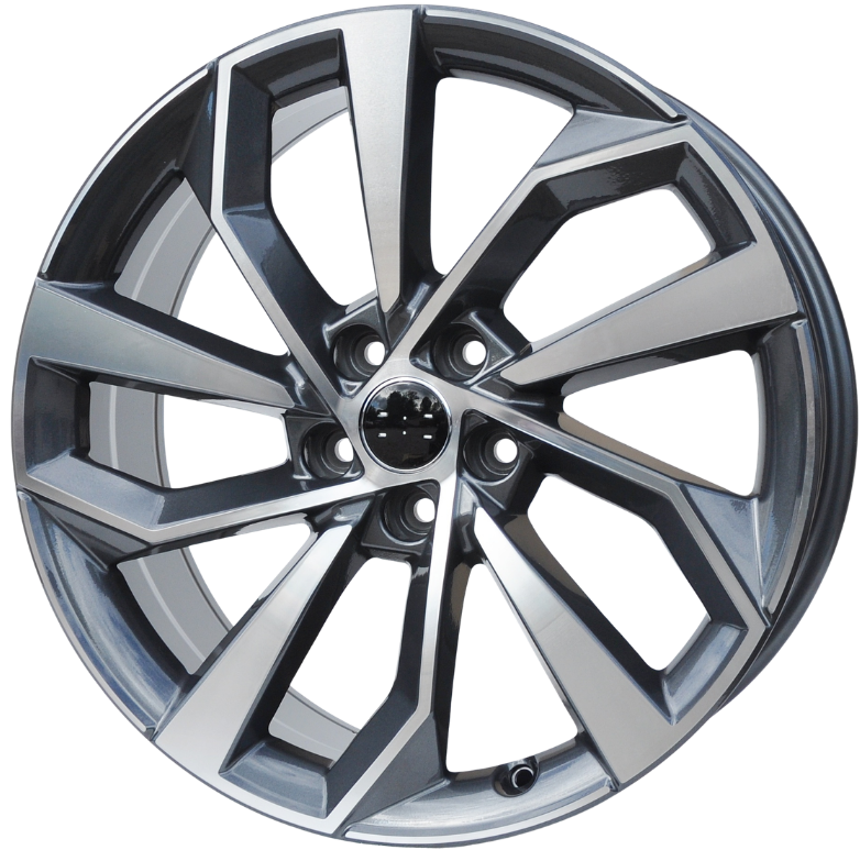 PDW FBX507 Alufælge 19" 8J 5x112 ET39 – Poleret/grafit (sæt á 4)