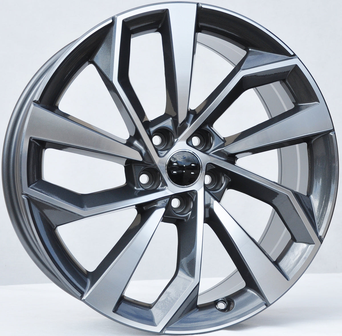 PDW FBX507 Alufælge 19" 8J 5x112 ET39 – Poleret/grafit (sæt á 4)