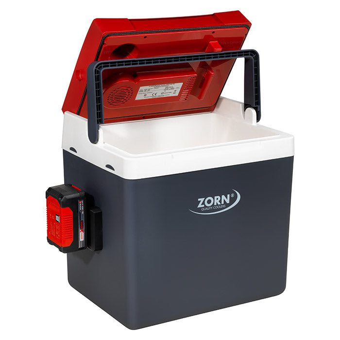 ZORN 26L elektrisk køleboks 12/230V + Akku 18V tilslut