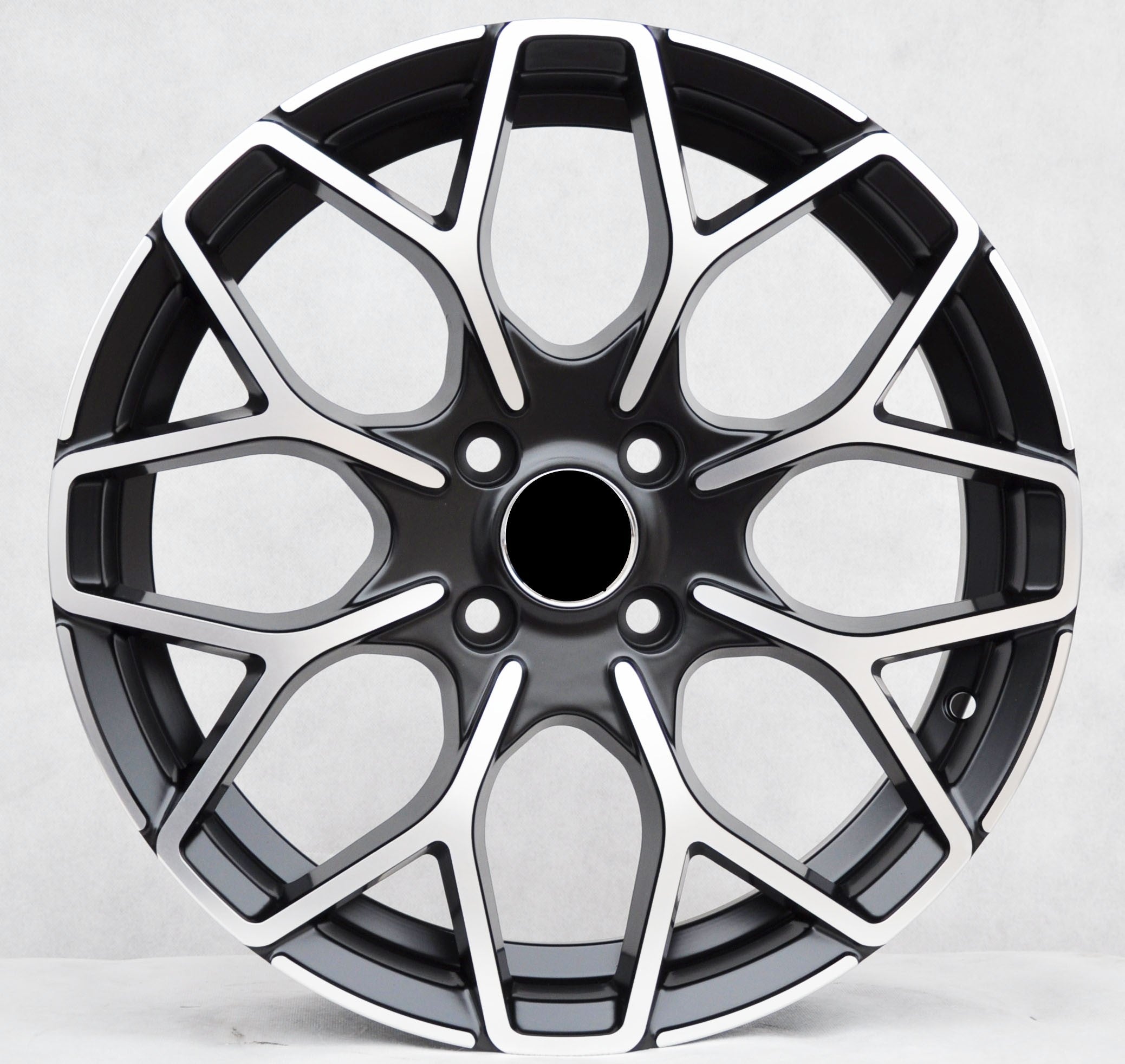Haxer 1449 Alufælge 16" 4x100 ET30 – Poleret/sort (sæt á 4)