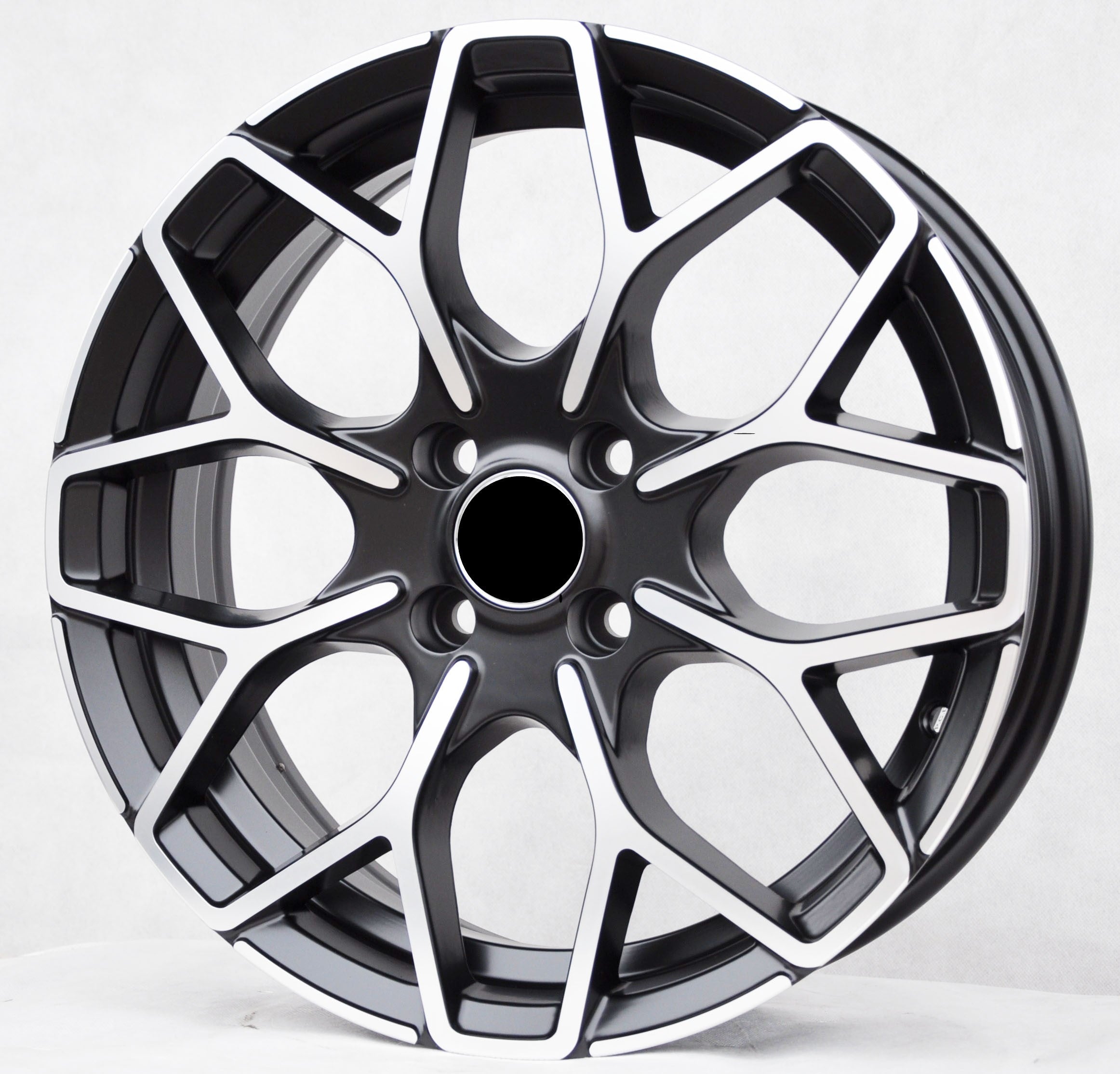 Haxer 1449 Alufælge 16" 4x100 ET30 – Poleret/sort (sæt á 4)