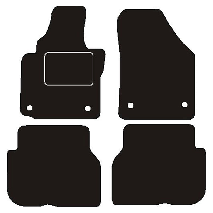 Velour måtter VW Touran 2003-2014 Rund lås
