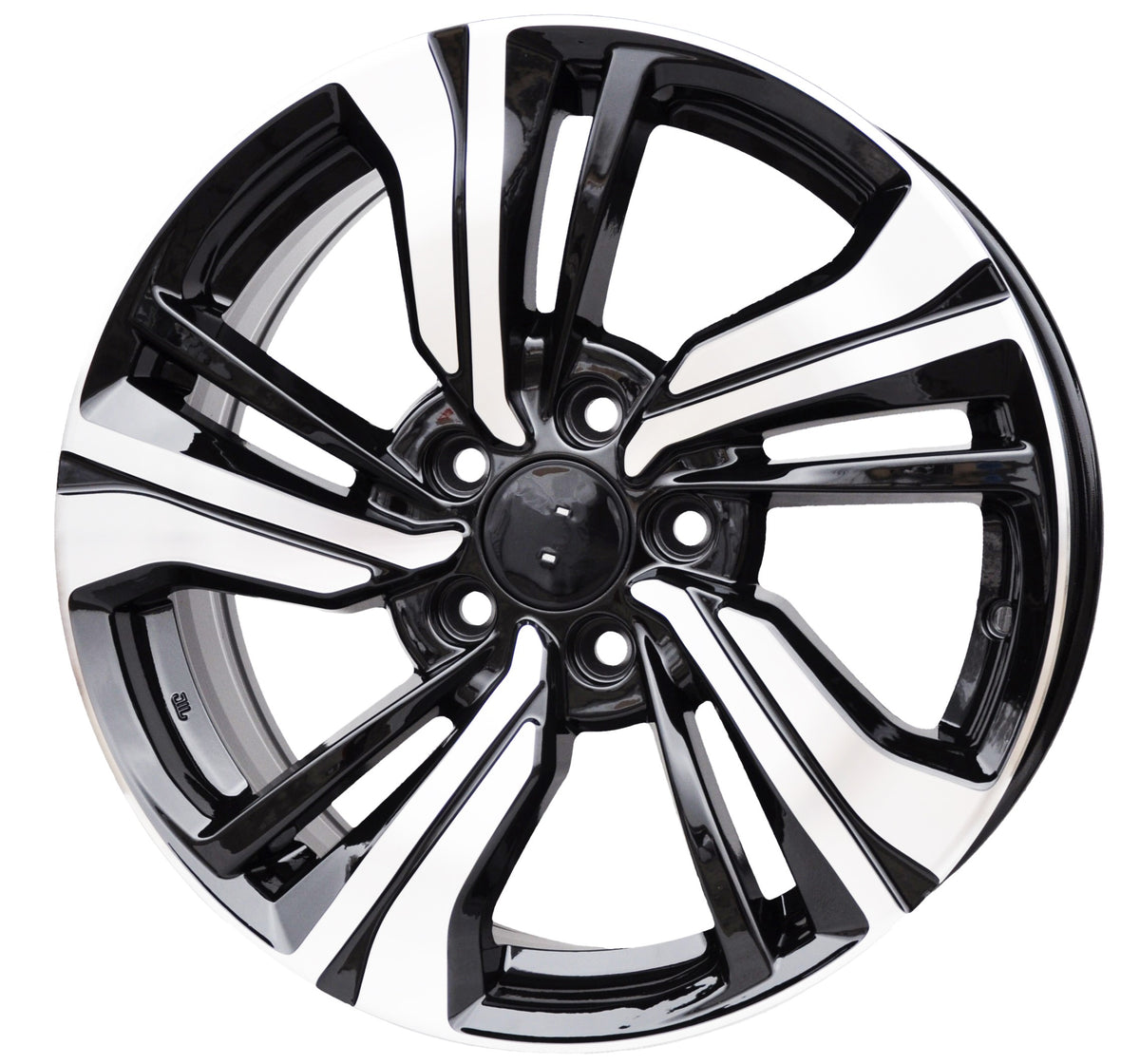 PDW 5385 Alufælge 17" 7J 5x114.3 ET45 – Poleret/sort pulverlakeret (sæt á 4)