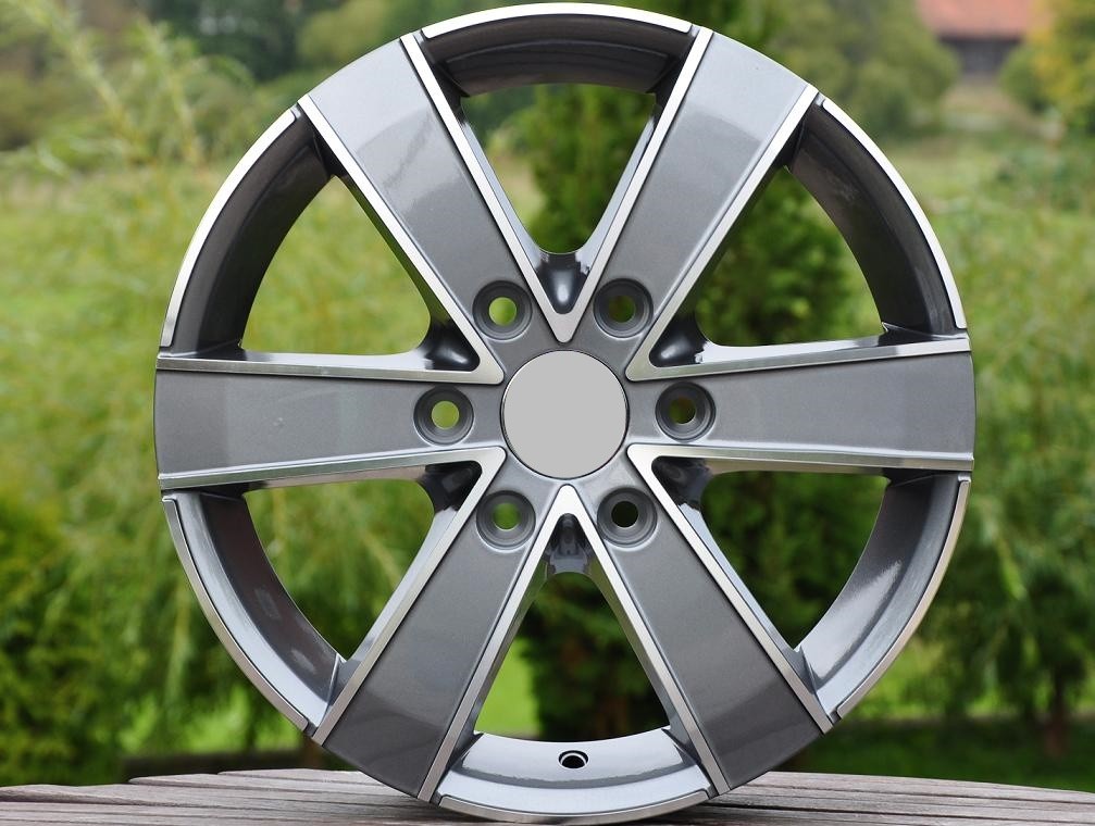 PDW 474 Alufælge 16" 6x130 ET60 – Poleret/grafit (sæt á 4)