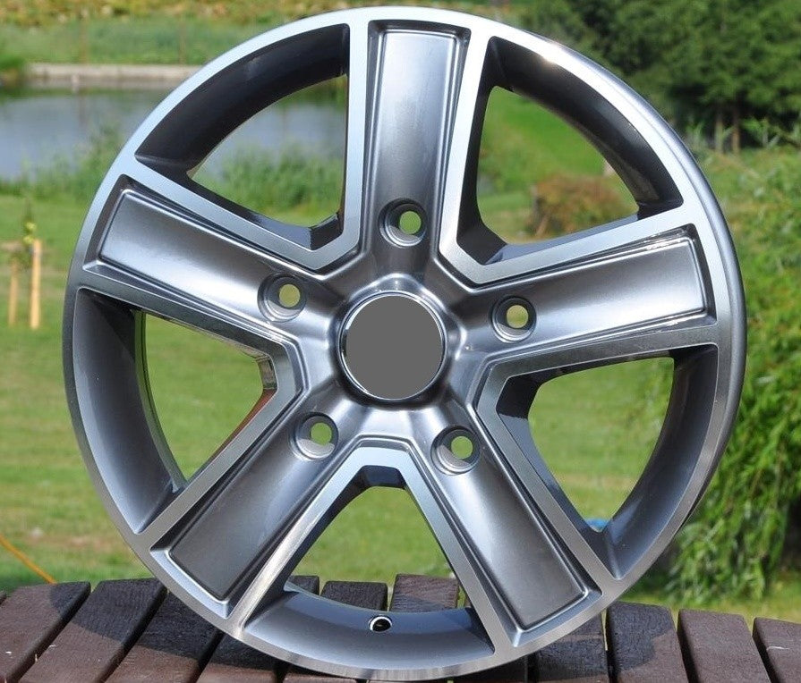 PDW 473 Alufælge 15" 5x118 ET45 – Poleret/grafit (sæt á 4)