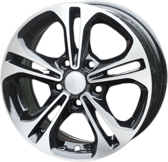 PDW 766/5208 Alufælge 16" 5x114.3 ET46 – Poleret/sort (sæt á 4)