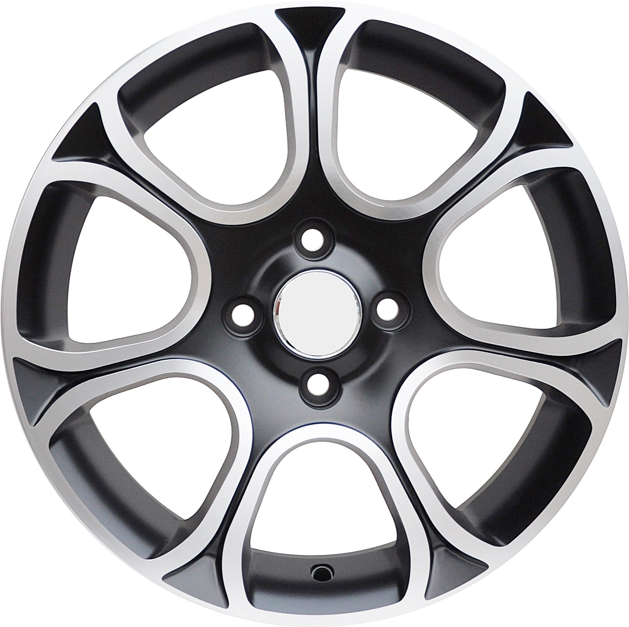 PDW 5164 Alufælge 15" 4x98 ET35 – Poleret/sort (sæt á 4)