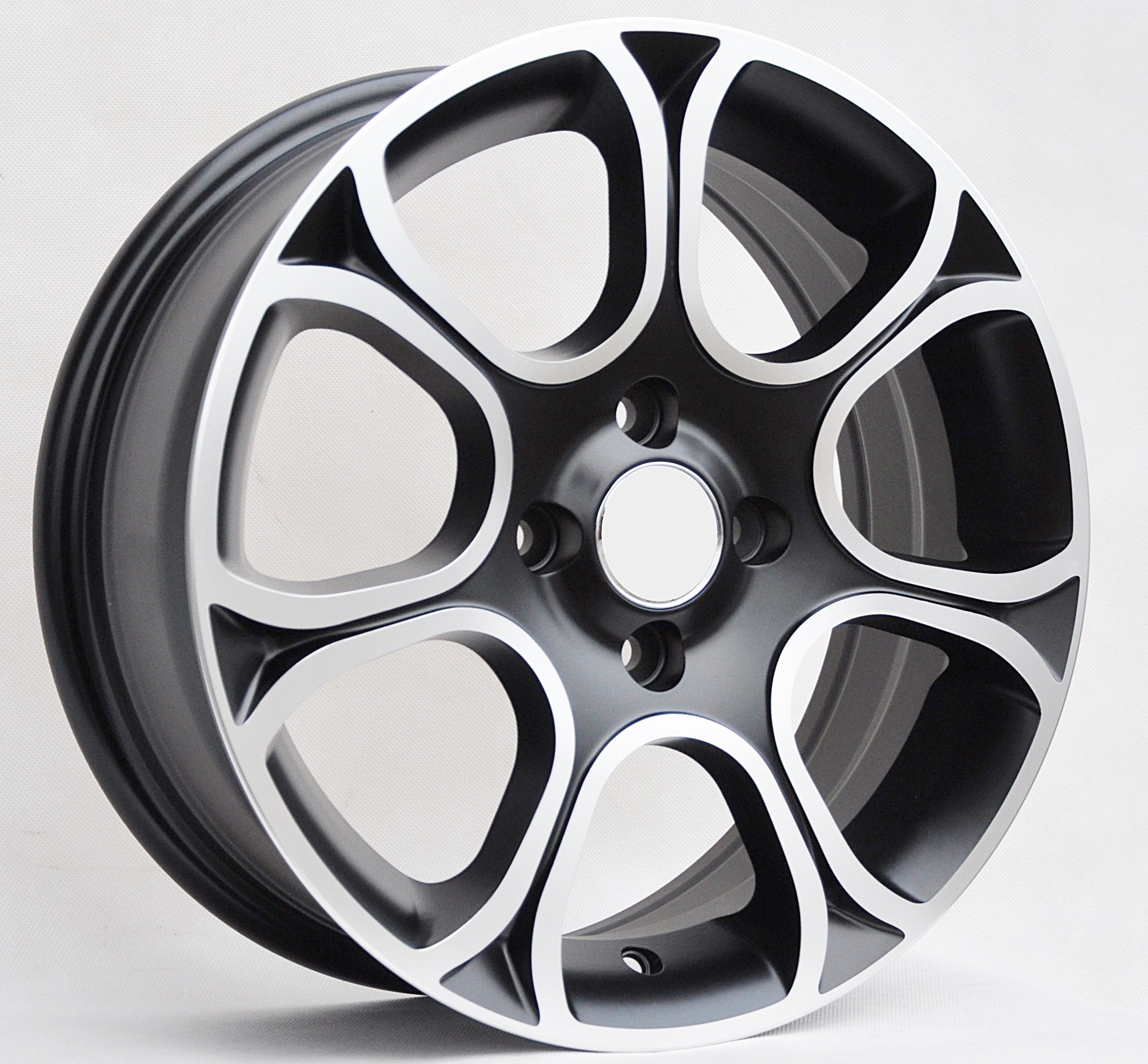 PDW 5164 Alufælge 15" 4x98 ET35 – Poleret/sort (sæt á 4)