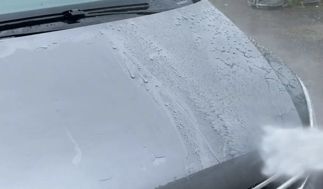 Behandlet vs ubehandlet med Meguiars ceramic washandwax