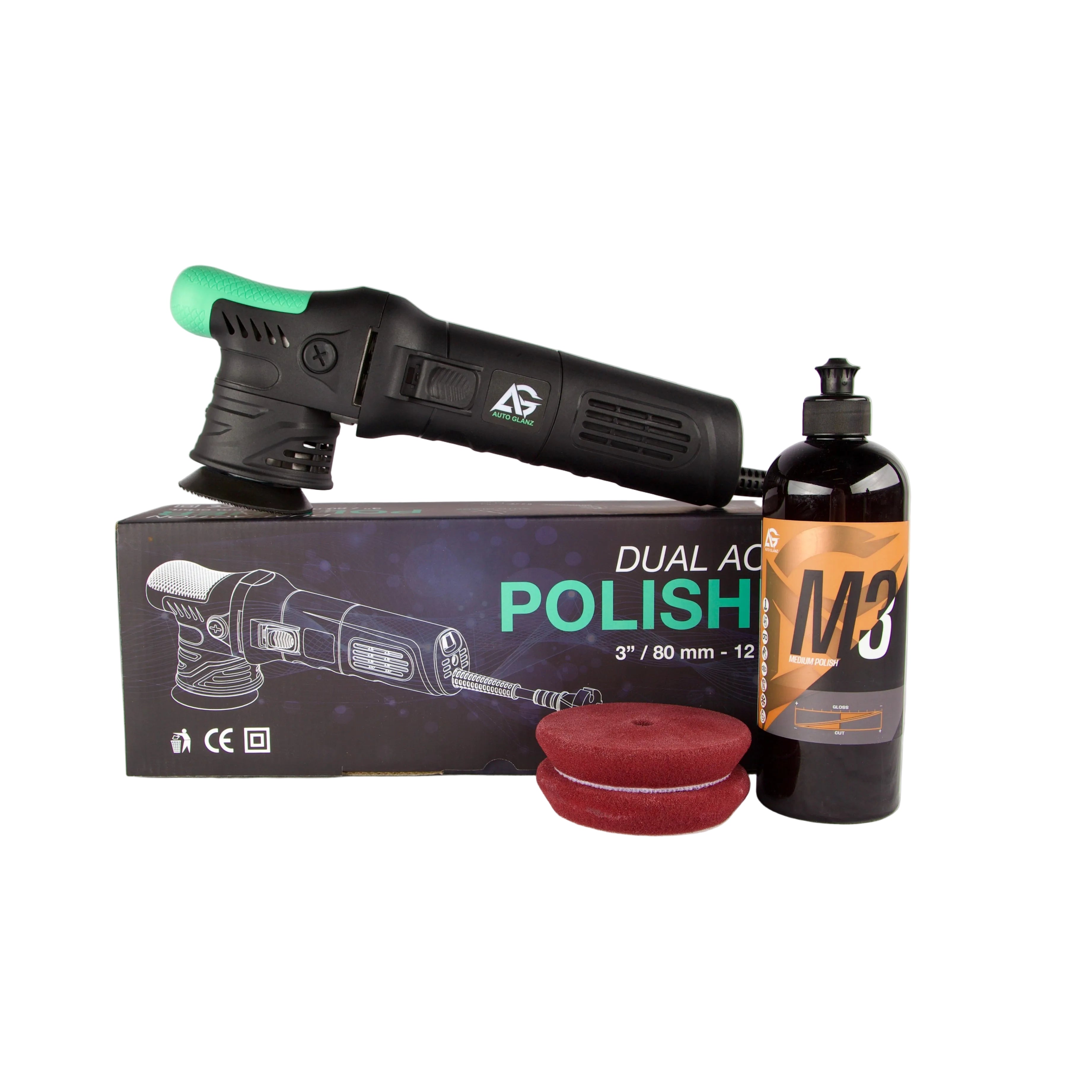 Poleringssæt med Lille Dual Action Polermaskine