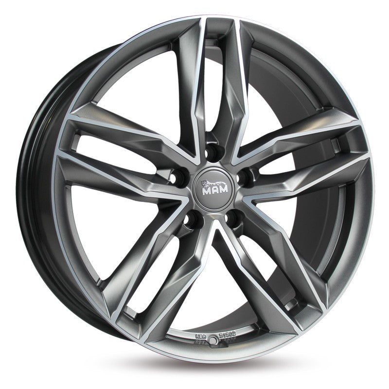 MAM RS3 Alufælge 20" 5x112 ET45 – Poleret/grafit półmat (sæt á 4)