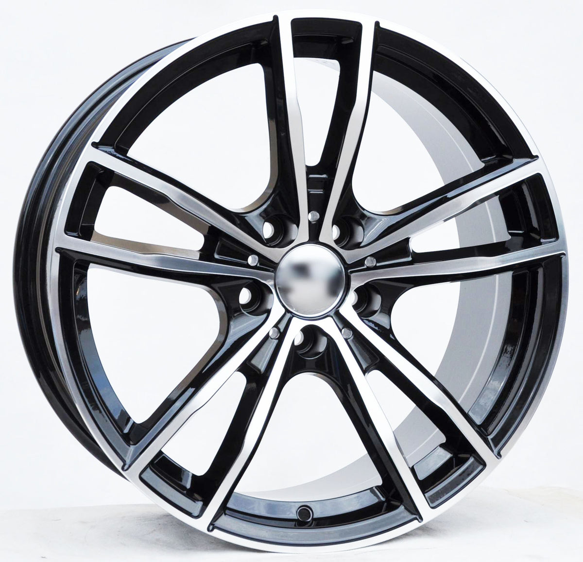 PDW 5588 Alufælge 18" 8J 5x112 ET27 – Poleret/sort (sæt á 4)