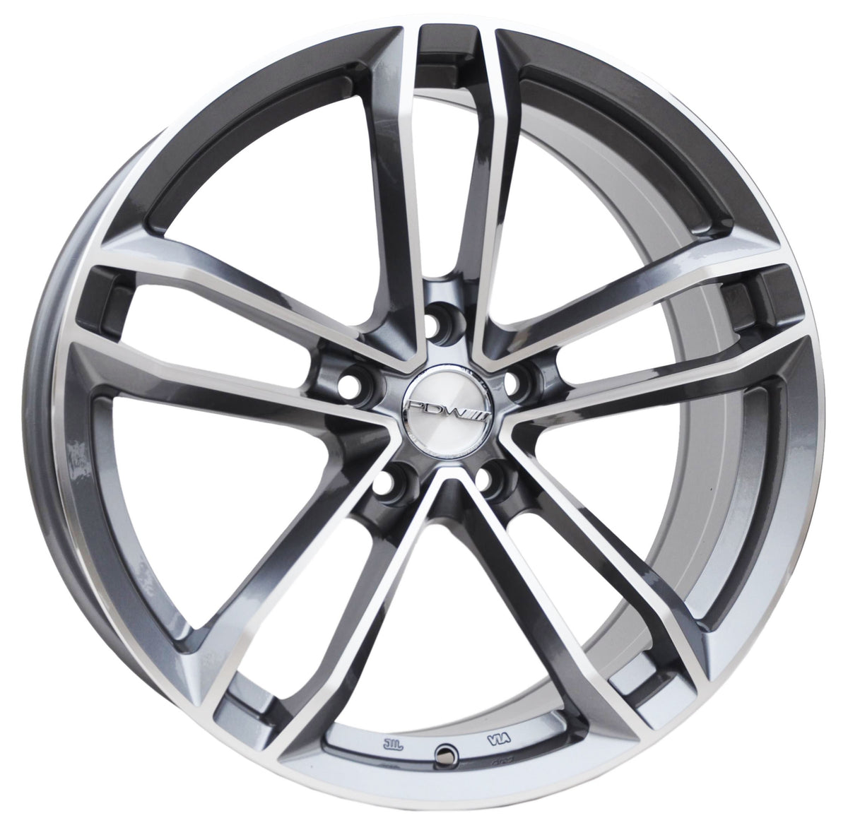 PDW 023/5276 Alufælge 18" 8J 5x100 ET40 – Poleret/grafit (sæt á 4)