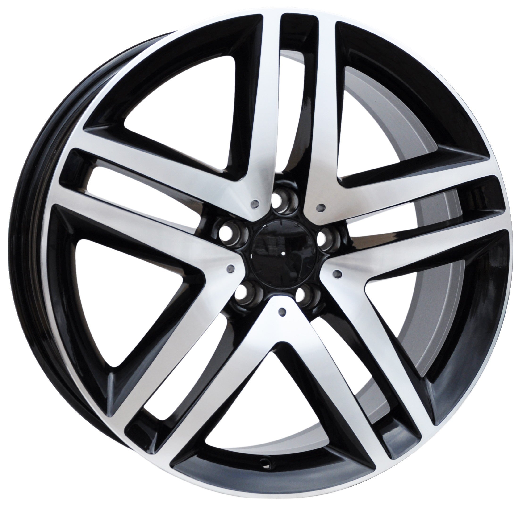PDW FE69 Alufælge 19" 5x112 ET52 – Poleret/sort (sæt á 4)
