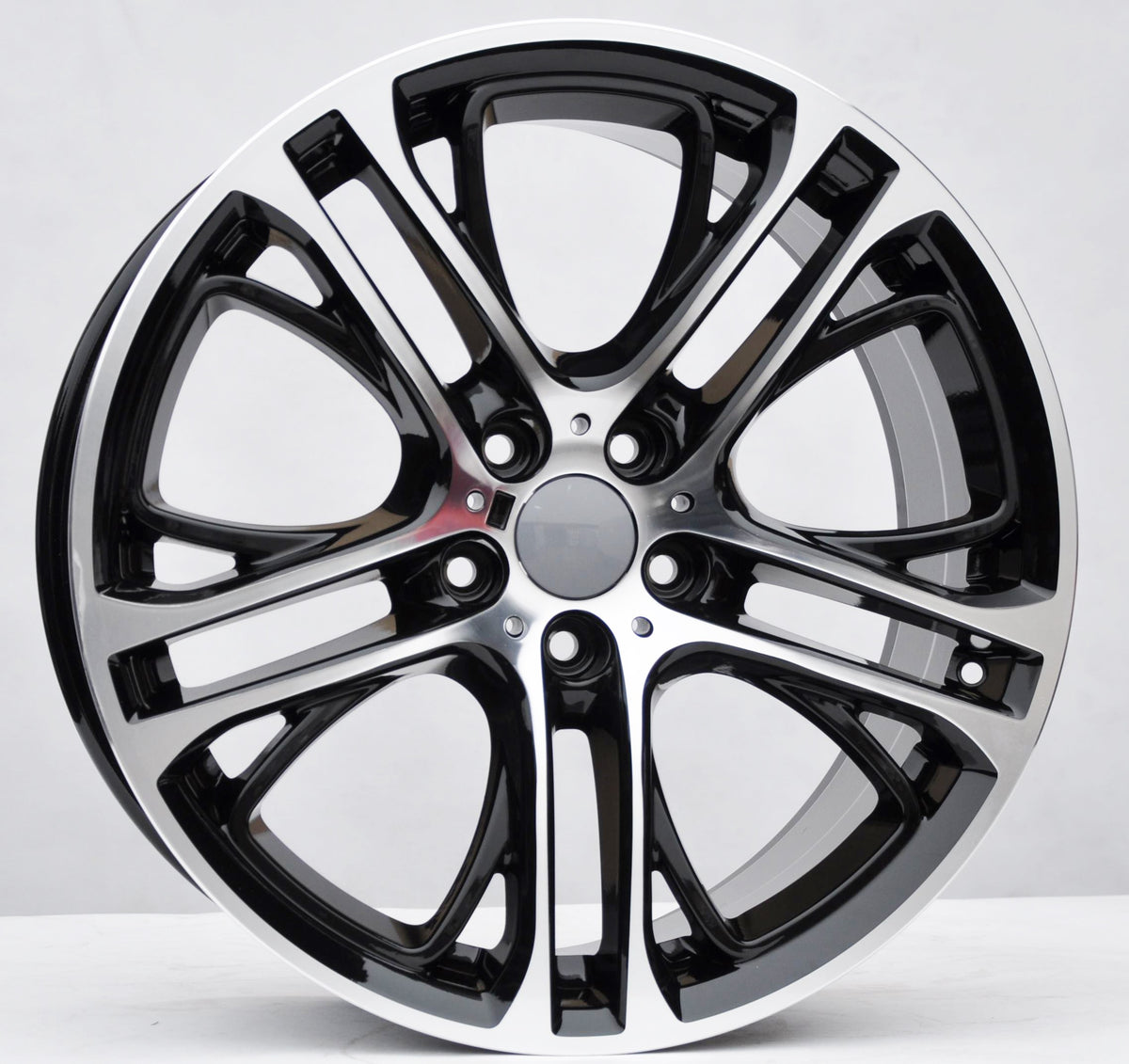 PDW 1600 Alufælge 20" 8,5/10J 5x120 ET38 – Poleret/sort pulverlakeret (sæt á 4)