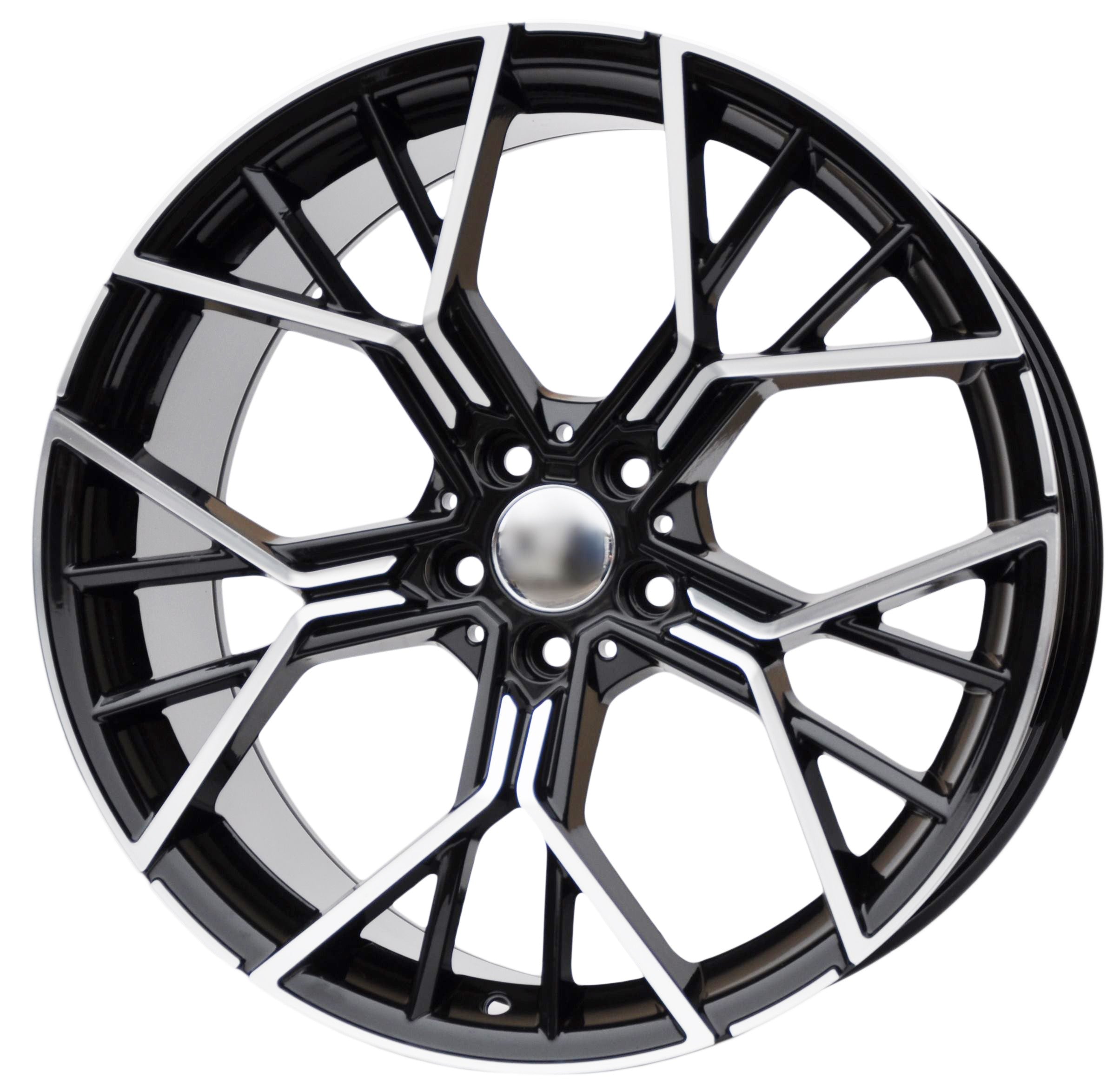 PDW 5602 Alufælge 19" 5x112 ET27 – Poleret/sort (sæt á 4)