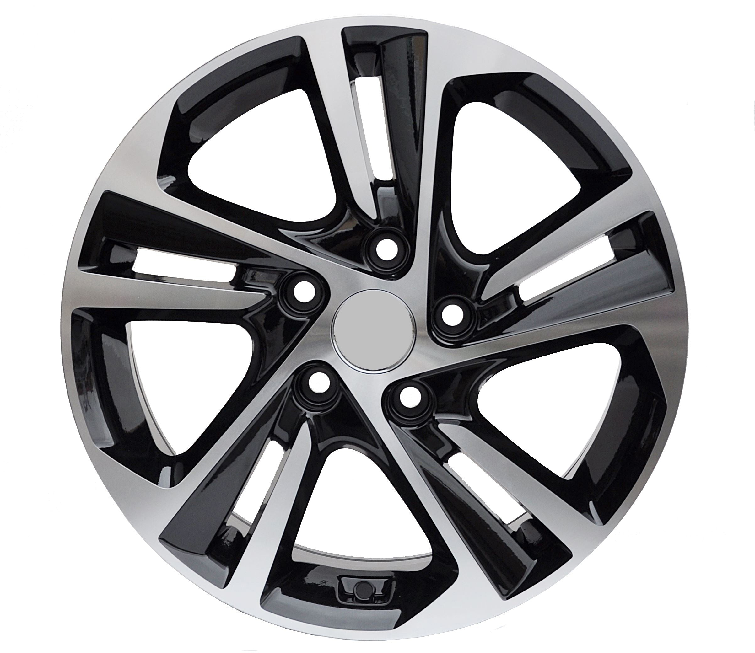 PDW 5473/5210 Alufælge 15" 5x114.3 ET40 – Poleret/sort (sæt á 4)