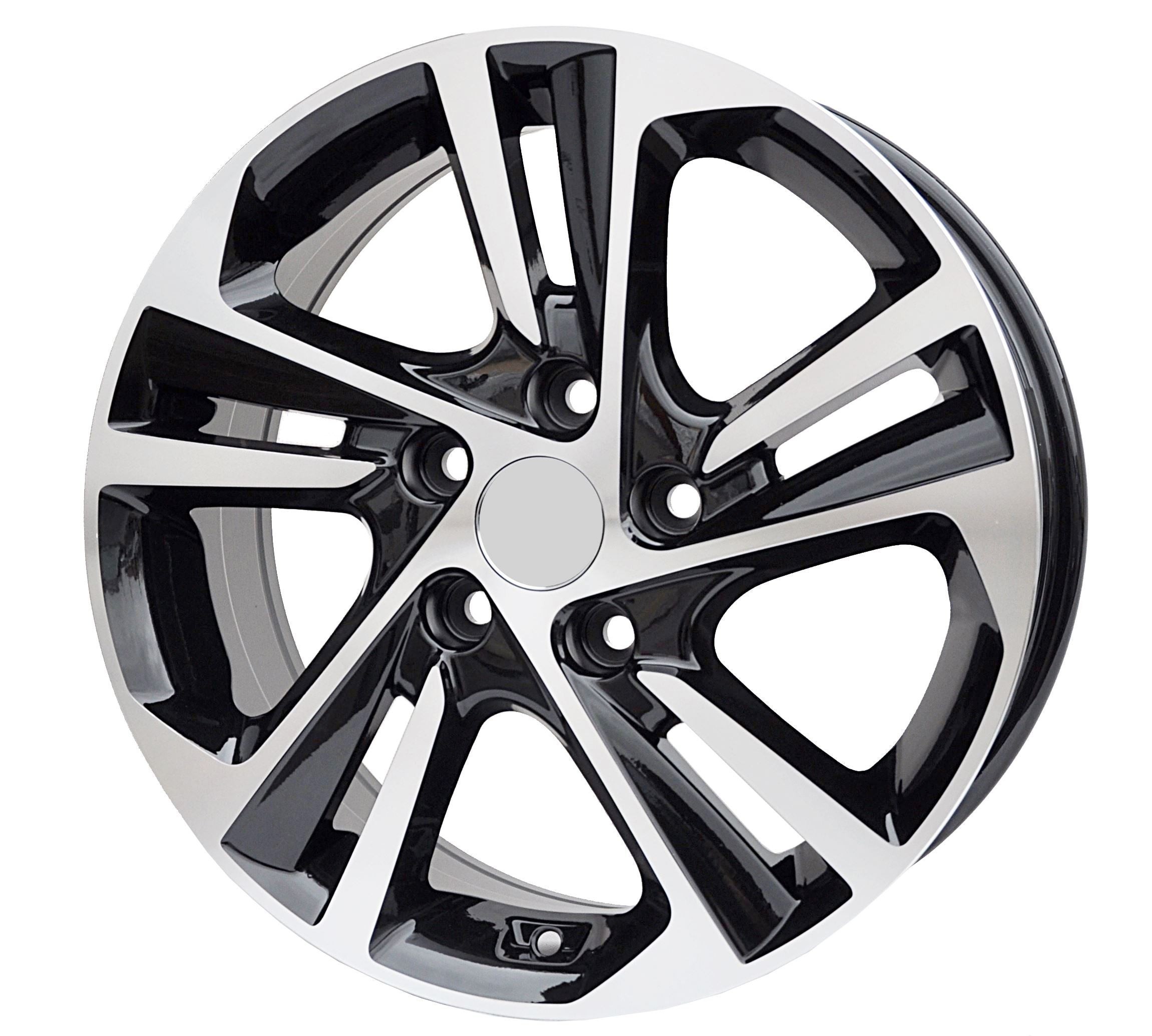 PDW 5473/5210 Alufælge 15" 5x114.3 ET40 – Poleret/sort (sæt á 4)