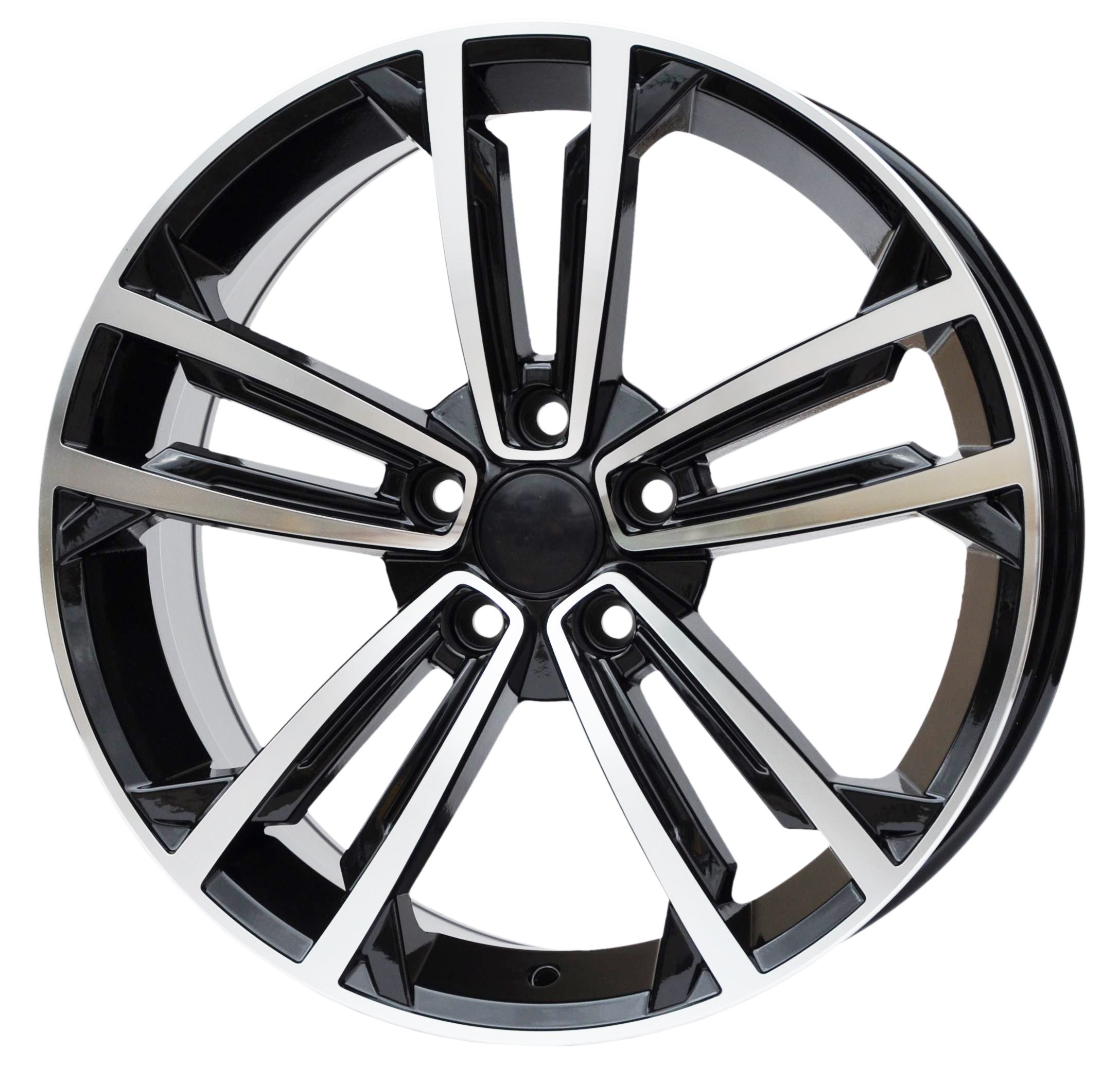 PDW 1415 Alufælge 18" 5x112 ET45 – Poleret/sort (sæt á 4)