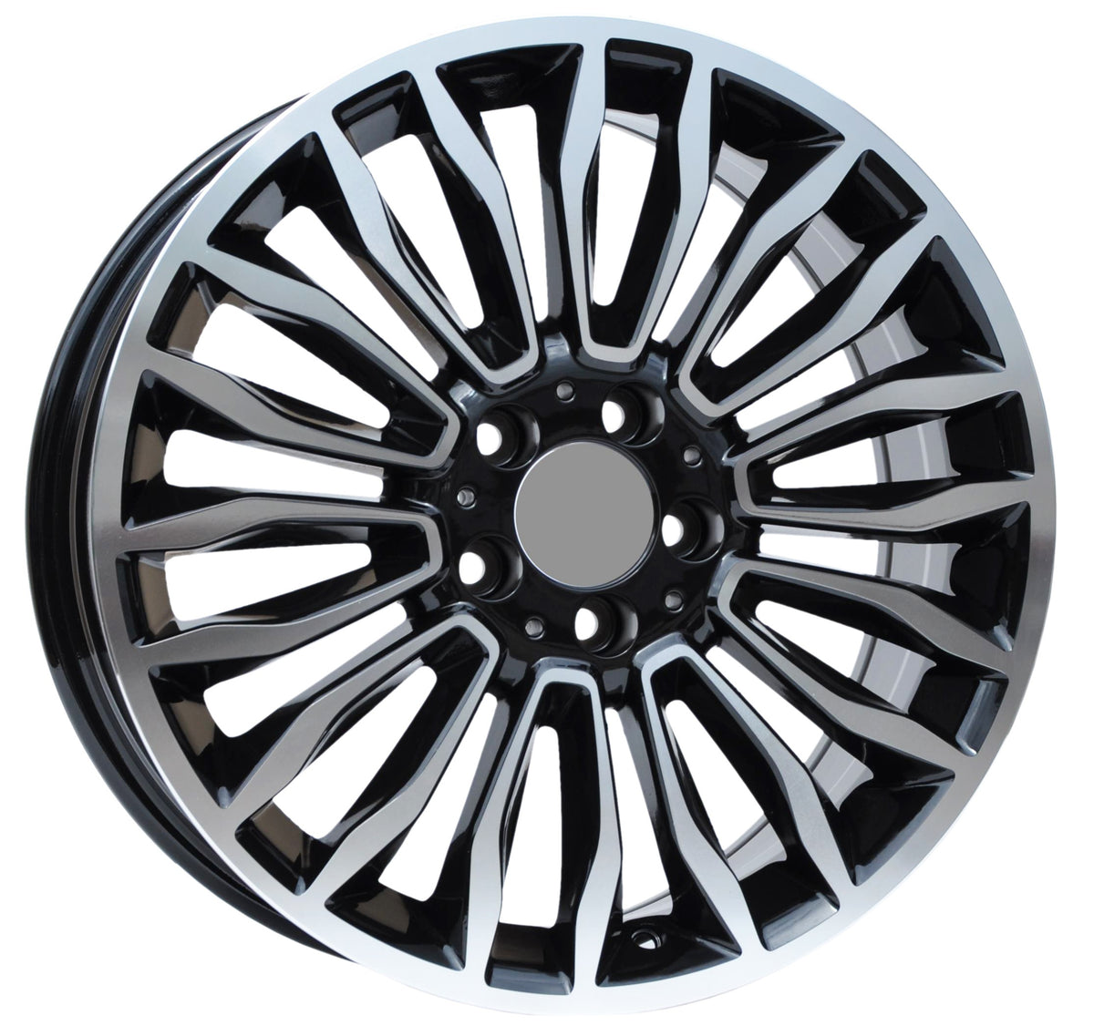 PDW 1490 Alufælge 18" 7,5J 5x112 ET52 – Poleret/sort (sæt á 4)