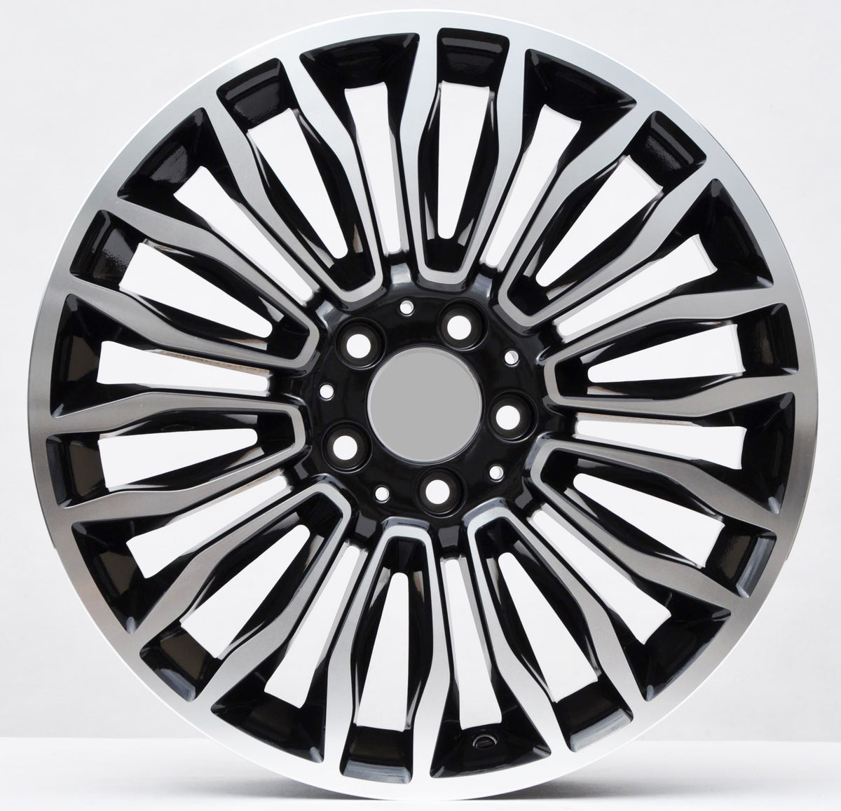 PDW 1490 Alufælge 18" 7,5J 5x112 ET52 – Poleret/sort (sæt á 4)