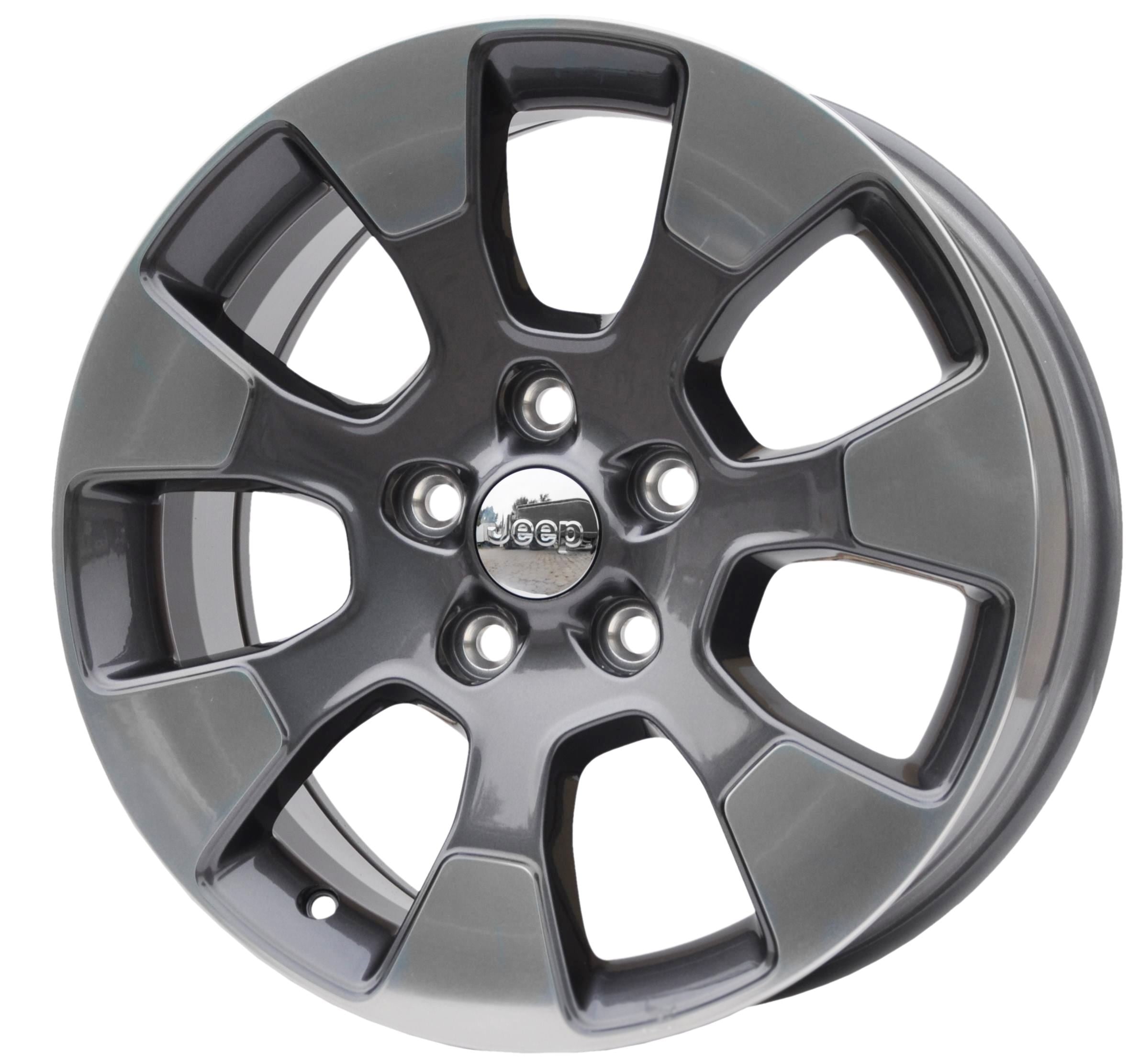 Jeep (oryginalne OEM) 6bz43trmaa Alufælge 18" 5x127 ET44 – Poleret/grafit (sæt á 4)