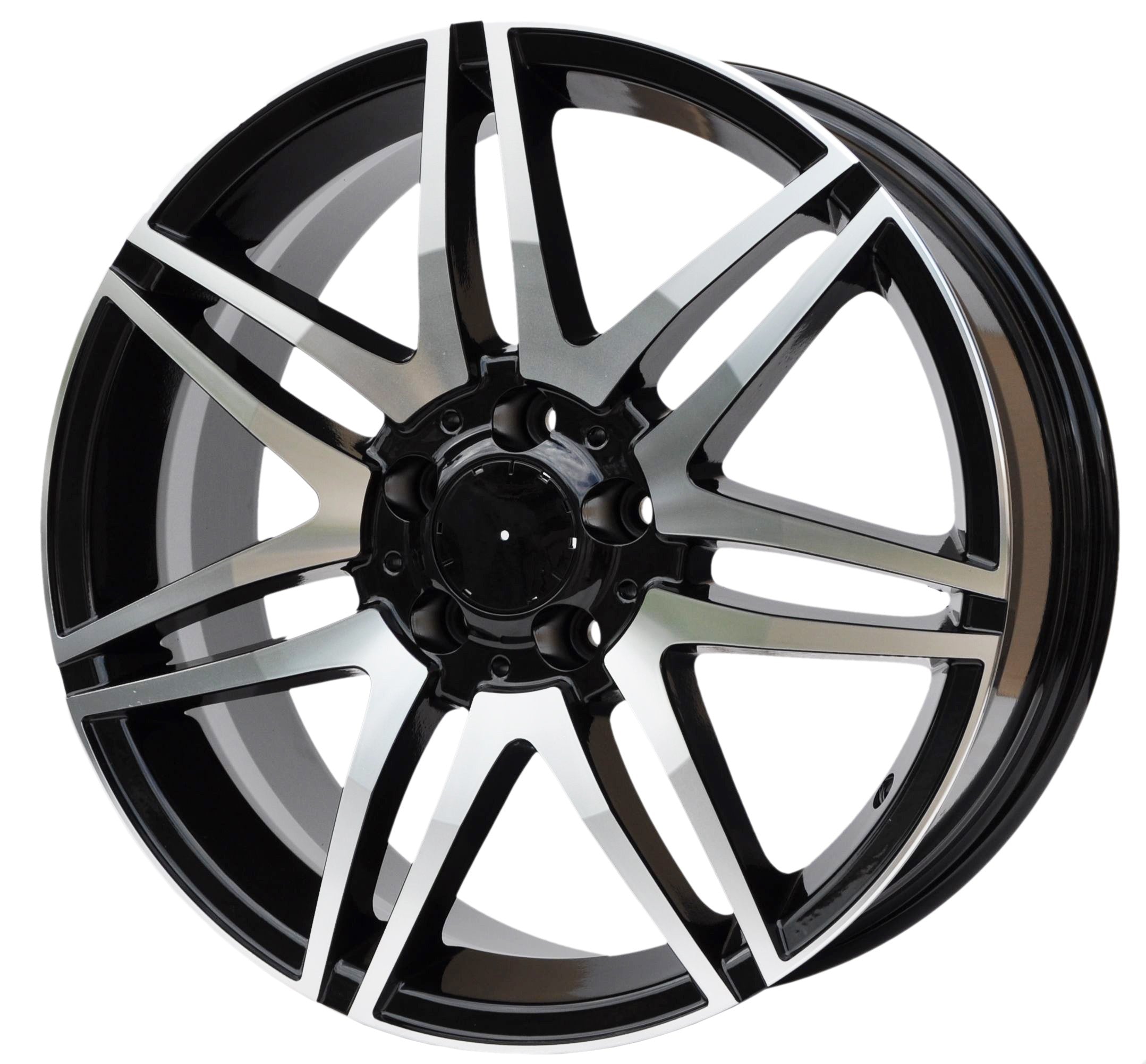 PDW 274/MR100/874/774 Alufælge 18" 5x112 ET45 – Poleret/sort (sæt á 4)