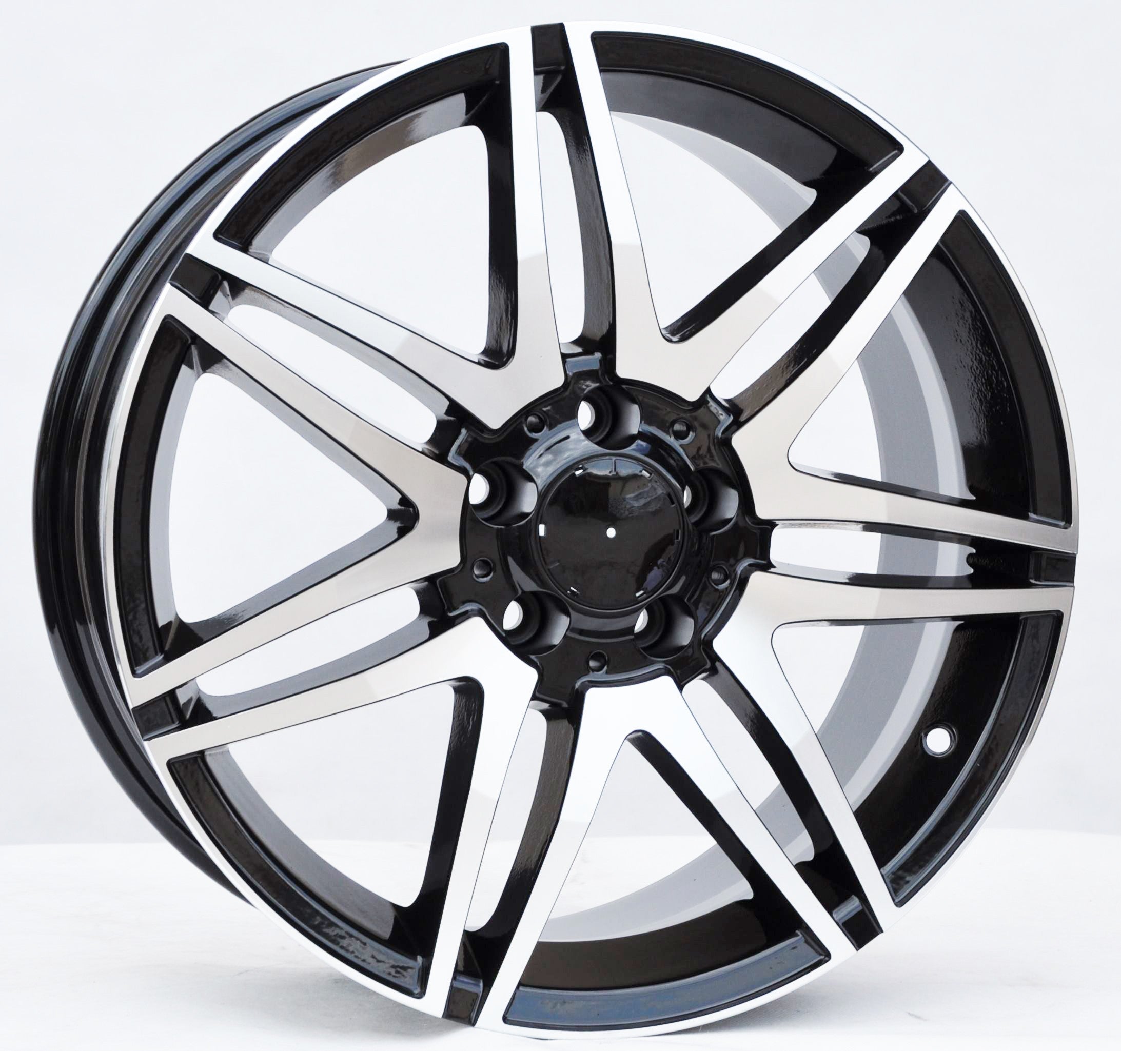 PDW 274/MR100/874/774 Alufælge 18" 5x112 ET45 – Poleret/sort (sæt á 4)