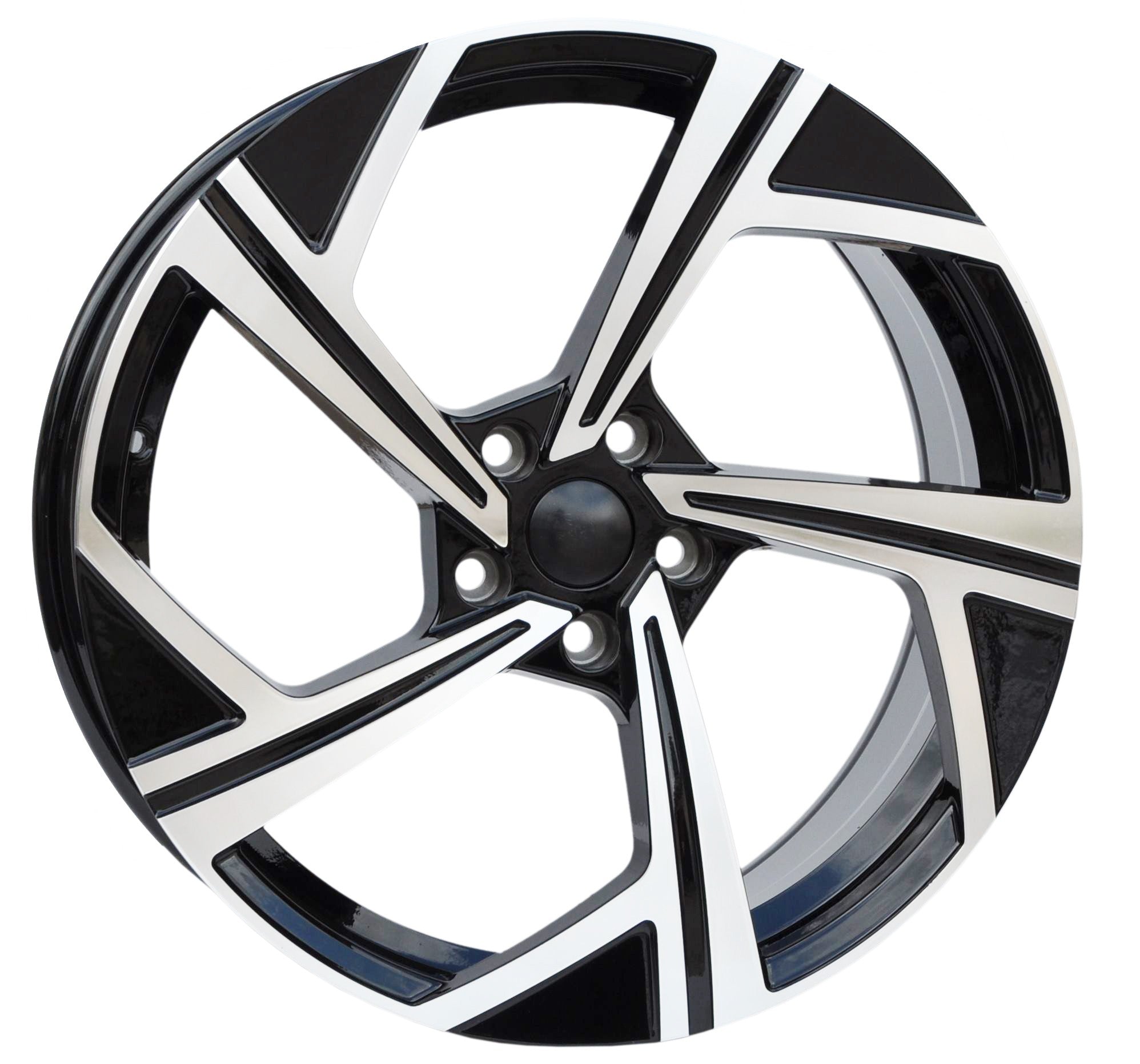 PDW 5502/BK5851 Alufælge 17" 5x112 ET45 – Poleret/sort (sæt á 4)